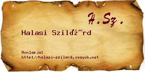 Halasi Szilárd névjegykártya