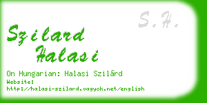 szilard halasi business card